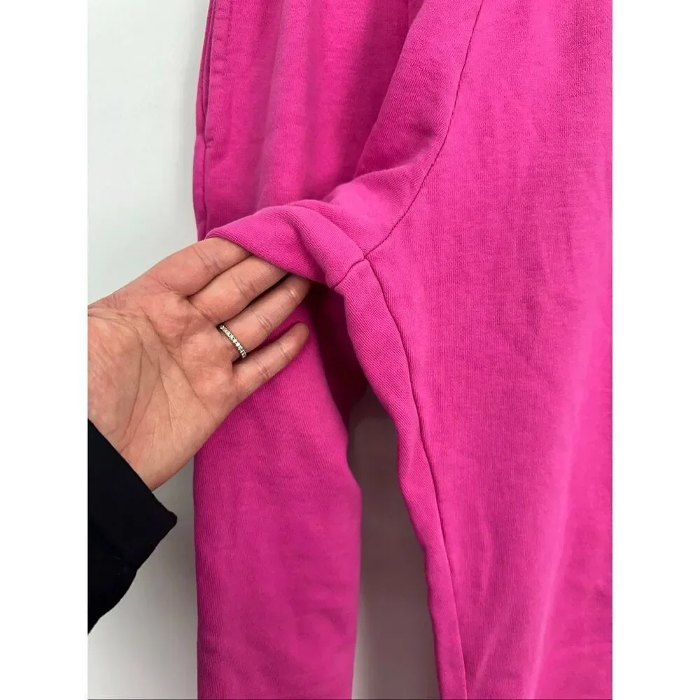 Body by Raven Tracy Pink Green Backshot Logo High Rise Elastic Waist Jogger Swea - Picture 10 of 16